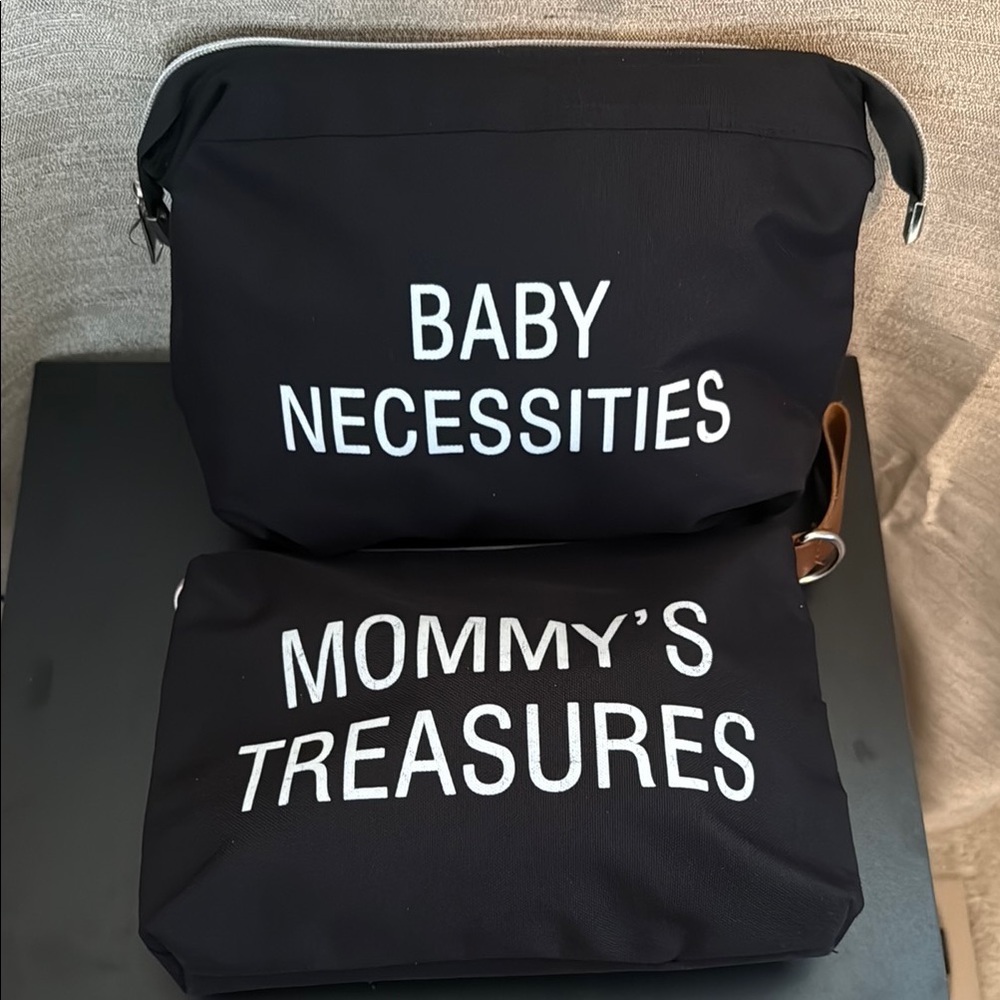 Black Cosmetic Bag Set